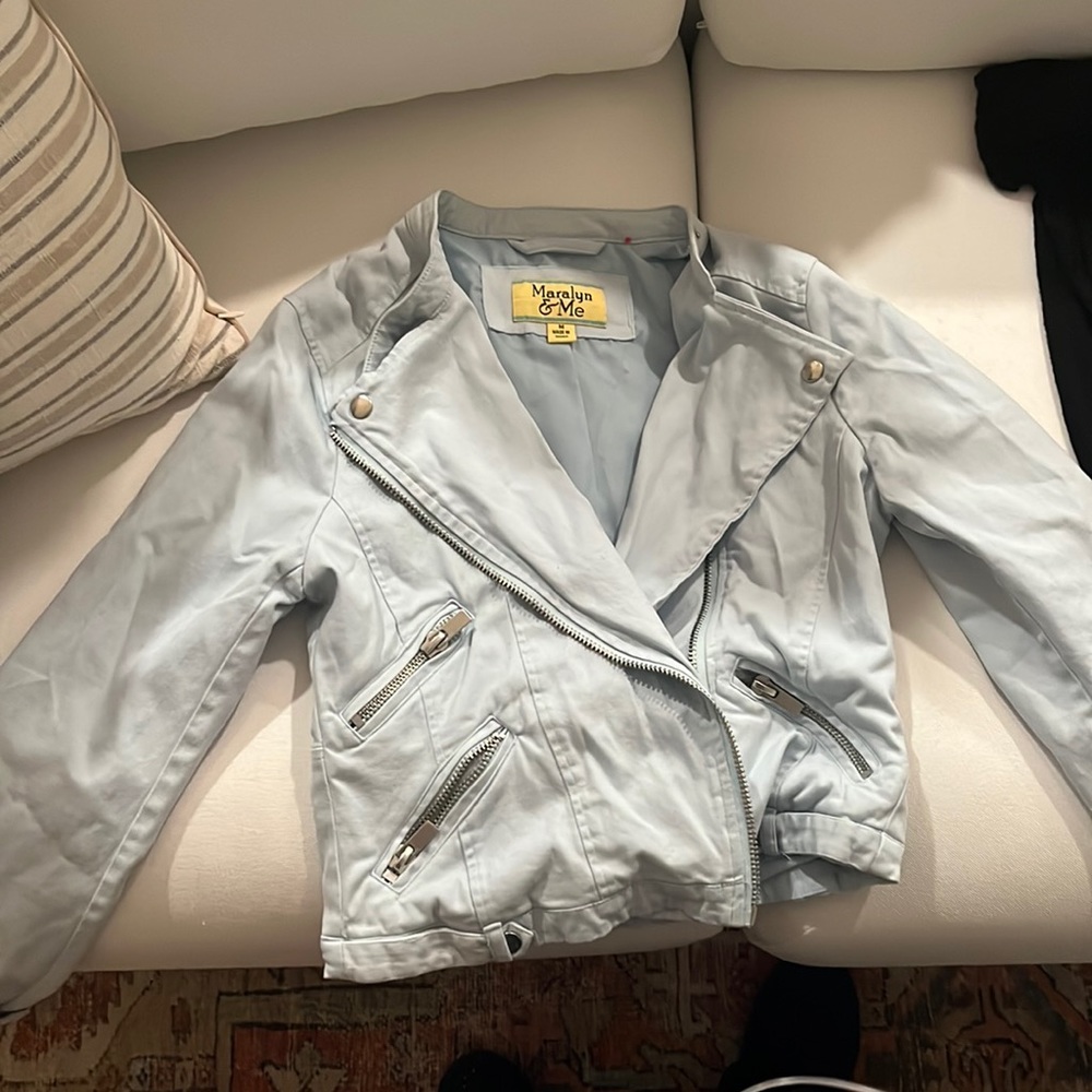 Light Blue Bomber Jacket